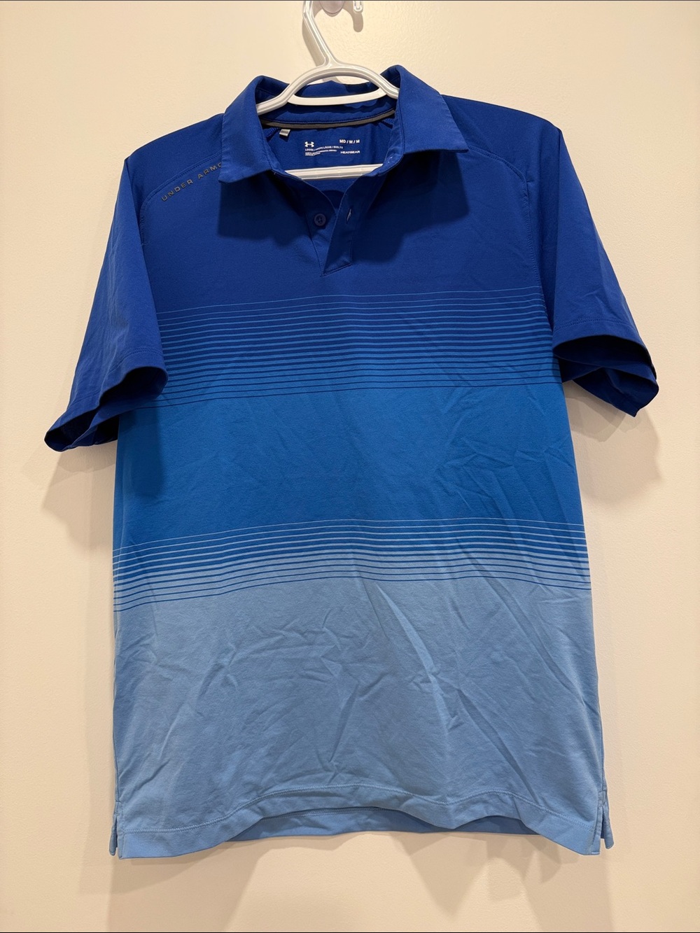 Under Armour Men’s Two-Tone Blue Gradient golf polo